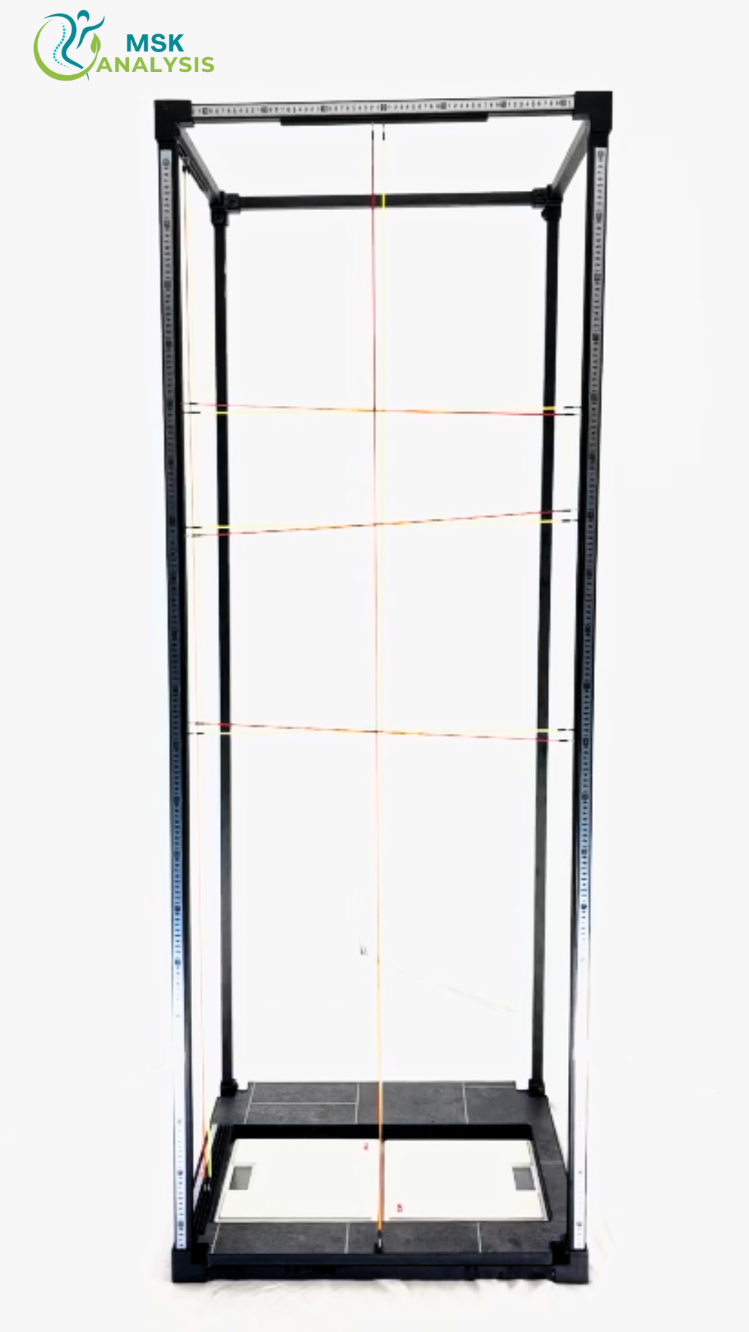 Adjusting the red cords for patient alignment