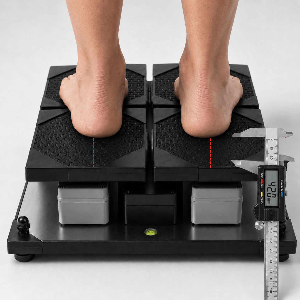 Foot placement recorded before capture starts